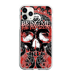 Чехол iPhone 11 Pro матовый Bring Me the Horizon, цвет: 3D-белый