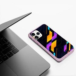 Чехол iPhone 11 Pro матовый Modern Geometry, цвет: 3D-розовый — фото 2