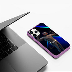 Чехол iPhone 11 Pro матовый Fortnite Meowscles Shadow, цвет: 3D-фиолетовый — фото 2