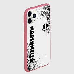 Чехол iPhone 11 Pro матовый Marshmello, цвет: 3D-малиновый — фото 2