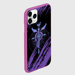 Чехол iPhone 11 Pro матовый Стальной алхимик, цвет: 3D-фиолетовый — фото 2