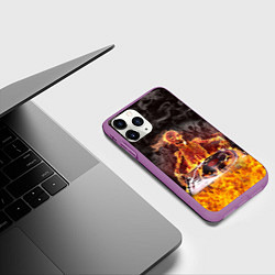 Чехол iPhone 11 Pro матовый Вечеринка у скелетов, цвет: 3D-фиолетовый — фото 2