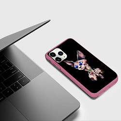 Чехол iPhone 11 Pro матовый Сфинкс, цвет: 3D-малиновый — фото 2