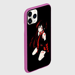 Чехол iPhone 11 Pro матовый Anime Girl, цвет: 3D-фиолетовый — фото 2
