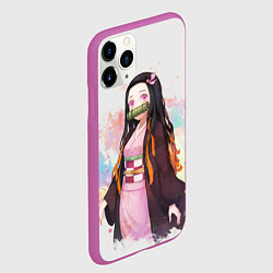 Чехол iPhone 11 Pro матовый KIMETSU NO YAIBA, цвет: 3D-фиолетовый — фото 2