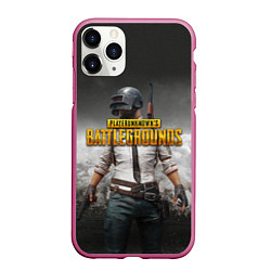 Чехол iPhone 11 Pro матовый PUBG, цвет: 3D-малиновый