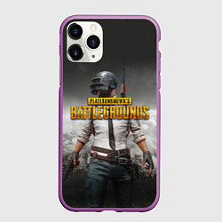 Чехол iPhone 11 Pro матовый PUBG, цвет: 3D-фиолетовый