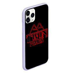 Чехол iPhone 11 Pro матовый Twin Peaks, цвет: 3D-светло-сиреневый — фото 2