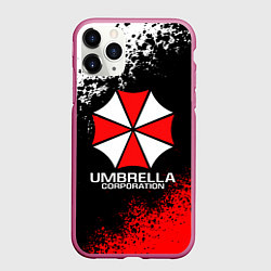 Чехол iPhone 11 Pro матовый RESIDENT EVIL UMBRELLA, цвет: 3D-малиновый