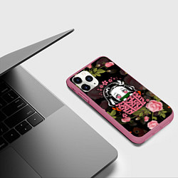 Чехол iPhone 11 Pro матовый KIMETSU NO YAIBA, цвет: 3D-малиновый — фото 2