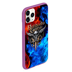 Чехол iPhone 11 Pro матовый BALDURS GATE, цвет: 3D-фиолетовый — фото 2