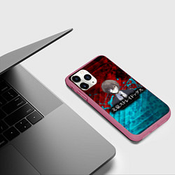 Чехол iPhone 11 Pro матовый Bungou Stray Dogs, цвет: 3D-малиновый — фото 2