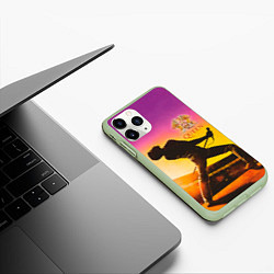 Чехол iPhone 11 Pro матовый Queen, цвет: 3D-салатовый — фото 2