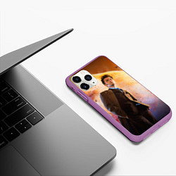 Чехол iPhone 11 Pro матовый DOCTOR WHO, цвет: 3D-фиолетовый — фото 2