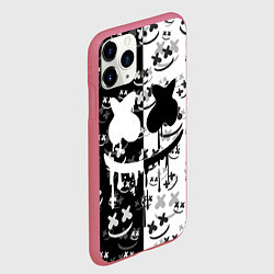 Чехол iPhone 11 Pro матовый Fortnite & Marshmello, цвет: 3D-малиновый — фото 2