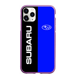 Чехол iPhone 11 Pro матовый SUBARU, цвет: 3D-фиолетовый