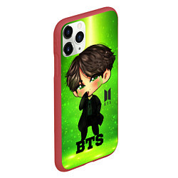 Чехол iPhone 11 Pro матовый BTS, цвет: 3D-красный — фото 2