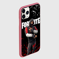 Чехол iPhone 11 Pro матовый FORTNITE IKONIK, цвет: 3D-малиновый — фото 2