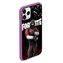 Чехол iPhone 11 Pro матовый FORTNITE IKONIK, цвет: 3D-фиолетовый — фото 2