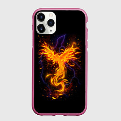 Чехол iPhone 11 Pro матовый Phoenix, цвет: 3D-малиновый