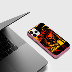 Чехол iPhone 11 Pro матовый JoJo Bizarre Adventure, цвет: 3D-малиновый — фото 2