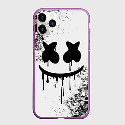Чехол iPhone 11 Pro матовый Marshmello, цвет: 3D-фиолетовый