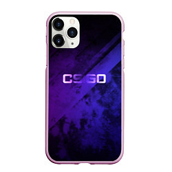 Чехол iPhone 11 Pro матовый CSGO, цвет: 3D-розовый