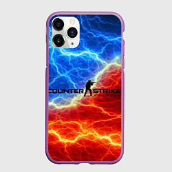 Чехол iPhone 11 Pro матовый CSGO, цвет: 3D-фиолетовый