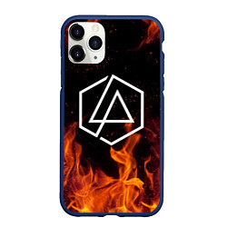 Чехол iPhone 11 Pro матовый LINKIN PARK, цвет: 3D-тёмно-синий