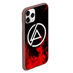 Чехол iPhone 11 Pro матовый LINKIN PARK, цвет: 3D-коричневый — фото 2