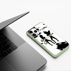 Чехол iPhone 11 Pro матовый Brazzers, цвет: 3D-салатовый — фото 2