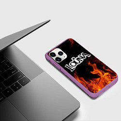 Чехол iPhone 11 Pro матовый Louna, цвет: 3D-фиолетовый — фото 2