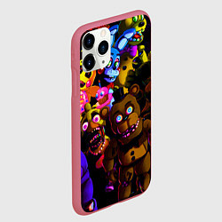 Чехол iPhone 11 Pro матовый Five Nights At Freddy's, цвет: 3D-малиновый — фото 2