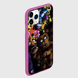 Чехол iPhone 11 Pro матовый Five Nights At Freddy's, цвет: 3D-фиолетовый — фото 2