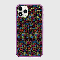 Чехол iPhone 11 Pro матовый JoJo Bizarre Adventure, цвет: 3D-фиолетовый
