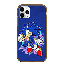 Чехол iPhone 11 Pro матовый Sonic, цвет: 3D-коричневый