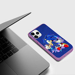 Чехол iPhone 11 Pro матовый Sonic, цвет: 3D-фиолетовый — фото 2