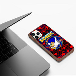 Чехол iPhone 11 Pro матовый Sonic, цвет: 3D-коричневый — фото 2