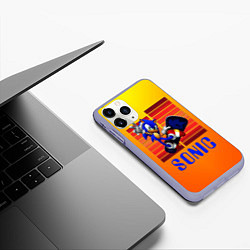 Чехол iPhone 11 Pro матовый Sonic - Соник, цвет: 3D-светло-сиреневый — фото 2