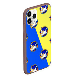 Чехол iPhone 11 Pro матовый Sonic - Соник, цвет: 3D-коричневый — фото 2