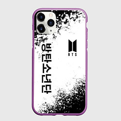 Чехол iPhone 11 Pro матовый BTS, цвет: 3D-фиолетовый