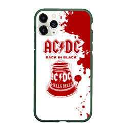 Чехол iPhone 11 Pro матовый ACDC Back in Black, цвет: 3D-темно-зеленый