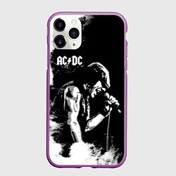 Чехол iPhone 11 Pro матовый ACDC, цвет: 3D-фиолетовый