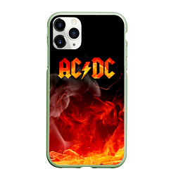 Чехол iPhone 11 Pro матовый ACDC, цвет: 3D-салатовый