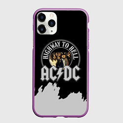 Чехол iPhone 11 Pro матовый ACDC, цвет: 3D-фиолетовый