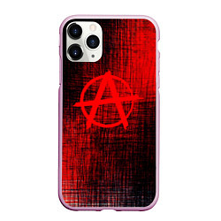 Чехол iPhone 11 Pro матовый АНАРХИЯ, цвет: 3D-розовый
