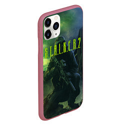 Чехол iPhone 11 Pro матовый STALKER 2, цвет: 3D-малиновый — фото 2