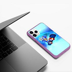 Чехол iPhone 11 Pro матовый Соник, цвет: 3D-фиолетовый — фото 2