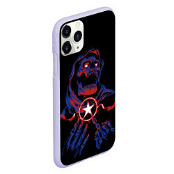 Чехол iPhone 11 Pro матовый Skull Sum41, цвет: 3D-светло-сиреневый — фото 2