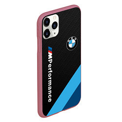 Чехол iPhone 11 Pro матовый BMW M PERFORMANCE, цвет: 3D-малиновый — фото 2